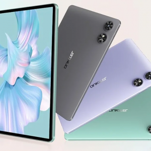 Tablet Oukitel OT6 en color lila con pantalla HD, cámaras avanzadas y batería de larga duración