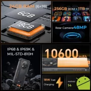 Oukitel G1 6GB/256GB – Teléfono Móvil Rugerizado