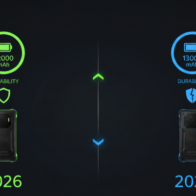 Comparativa técnica oukitel vs blackview mostrando la resistencia estructural y capacidad de batería de ambos fabricantes en 2026.