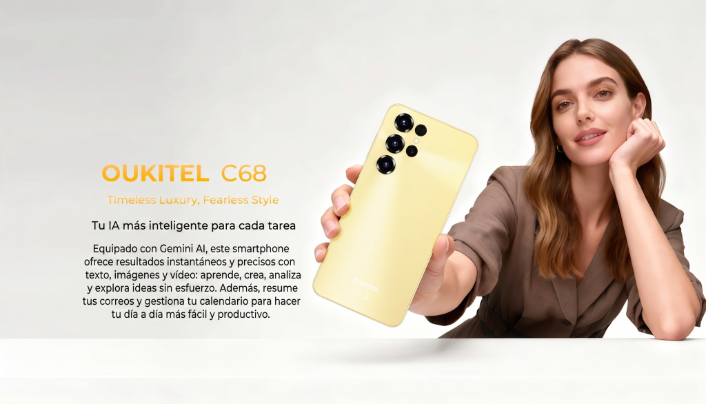 Oukitel C68 Plus con Android 15 y asistente de inteligencia artificial Gemini