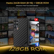 8 GB de RAM ampliables y 128 GB de almacenamiento de la Oukitel RT11