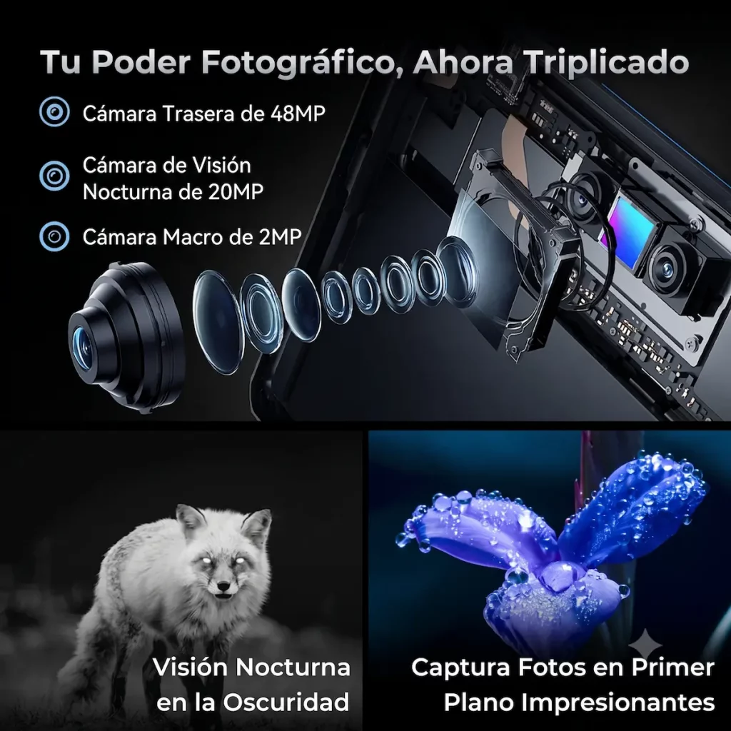Cámara de visión nocturna de 20 MP del Oukitel RT7 Titan