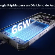 Carga rápida de 66W del Oukitel WP100 Plus