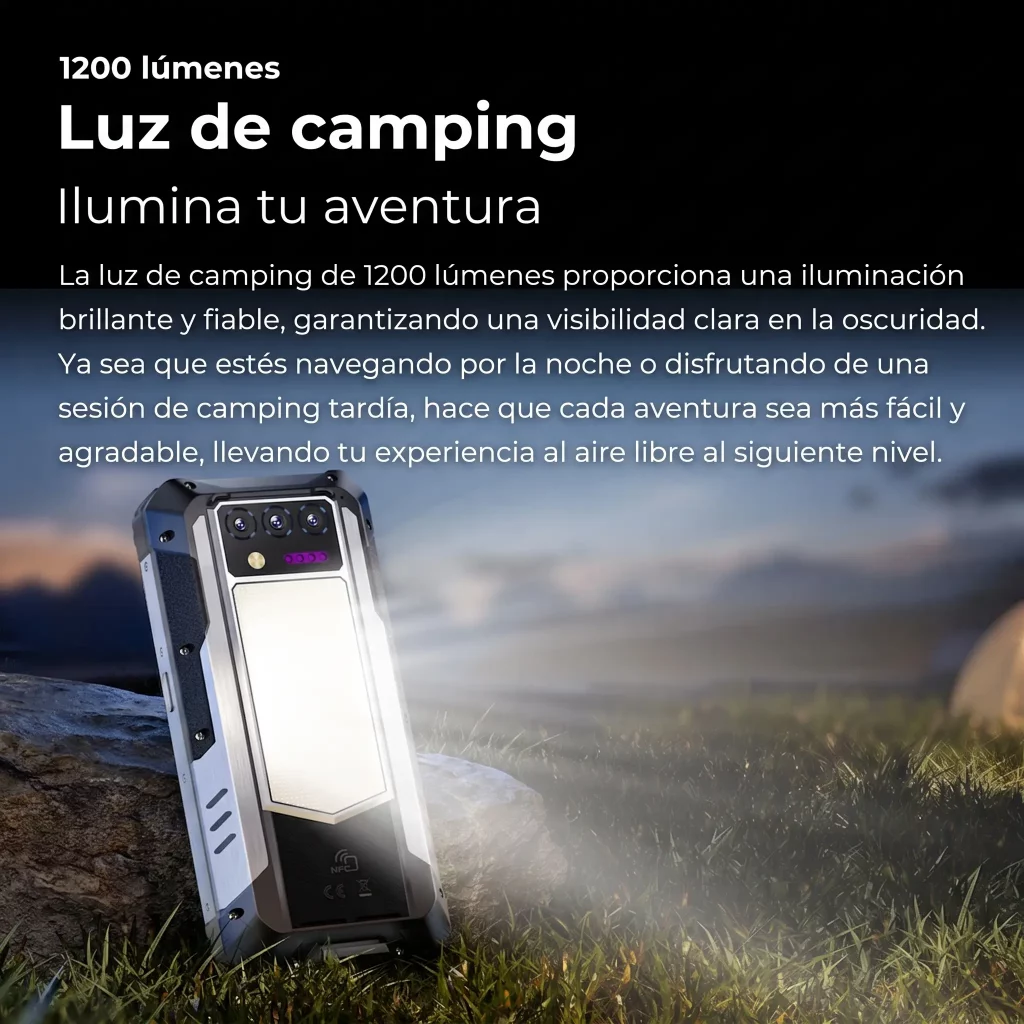 Luz de camping de 1200 lúmenes del Oukitel WP100 Plus
